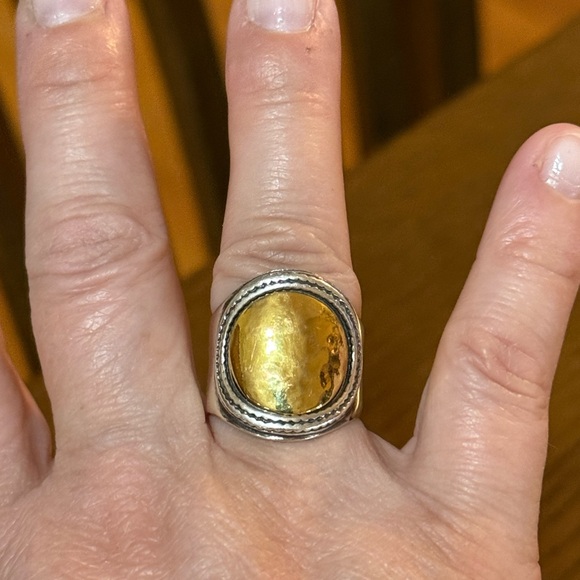 Silpada Gold and Silver Statement Ring with Halo Design - Picture 3 of 3